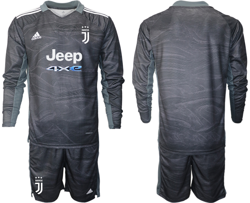 Juventus black long sleeve goalkeeper 2021/22 Soccer Kit